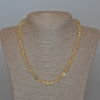Rutile Quartz Hairy Necklace, Natural Stone, Smooth Beads, 6.5 mm Diameter, 49 cm Length