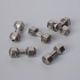 Bead finding 'Dumbbell', diameter 8x19, 5 mm ±, pack 6 pcs ± dark-silver metal color