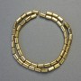Hematite Beads - Rounded Rectangle, Gold Color, 8x4 mm, 42 cm Strand