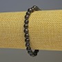 Iolite Bracelet with Faceted Beads, 6 mm Diameter, 18 cm Length, Stretch