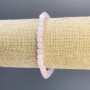 Kunzite Faceted Cube Bracelet, 6 mm Bead Diameter, 18 cm Stretch
