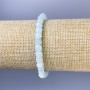 Angelite Faceted Cube Bracelet, 5x5 mm diameter, 18 cm length, stretch