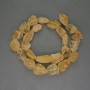 Citrine teardrop-cut beads, diameter 14–18×13–17 mm, on thread, length 38 cm