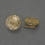 Gold-tone metal ear wires, 18 mm diameter – pair