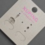 Xuping stud earrings with black crystal, 2 mm diameter, rhodium-plated