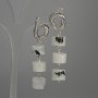 Adular Rondelle Earrings, 10×7 mm diameter, 50 mm length
