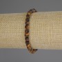 Tiger's Eye Bracelet Faceted Cube, 5×5 mm, length 18 cm (stretch)