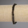 Sun Obsidian Bracelet with Heart, 6mm Beads, 18 cm Stretch