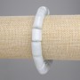 Aquamarine Bracelet with Triangular Facets, Bead Diameter 10-16x10 mm, Length 18 cm, Stretch