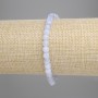 Blue Agate Bracelet, Faceted Cube, 5x5 mm, 18 cm Stretch