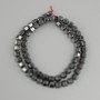 Hematite Beads, Faceted, 6x5.5 mm, 5 mm±, Length 40 cm±