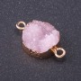 Connector "Pink Snow" gold L1mm, diameter 14mm plastic