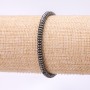 Hematite Bracelet with Flat Rondels, 4×2 mm, 18 cm on Elastic