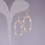 925 Sterling Silver Earrings with White Beads