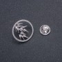 Brooch Xuping Rhodium with White Crystals 22mm +
