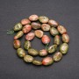 Beads on a thread, heliotrope faceted, 10x14 mm, length 38 cm