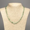 Nephrite Necklace, natural stone, smooth cylindrical beads, diameter 10×6 mm ±, length 50 cm