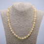Citrine Necklace with Smooth Beads, 8 mm Diameter, 45 cm Length +